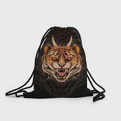 Рюкзак-мешок Трёхглазый тигр, цвет: 3D-принт