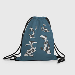 Рюкзак-мешок Рыбки Кои с двух сторон, цвет: 3D-принт