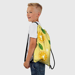 Рюкзак-мешок Сочные апельсины в разрезе, цвет: 3D-принт — фото 2