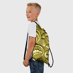 Рюкзак-мешок Золотой орнамент - чеканка, цвет: 3D-принт — фото 2