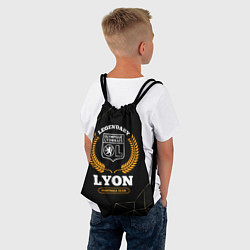 Рюкзак-мешок Лого Lyon и надпись legendary football club на тем, цвет: 3D-принт — фото 2