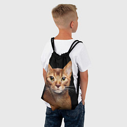 Рюкзак-мешок Молодая абиссинская кошечка, цвет: 3D-принт — фото 2