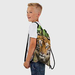 Рюкзак-мешок Матёрый тигр в зарослях бамбука, цвет: 3D-принт — фото 2