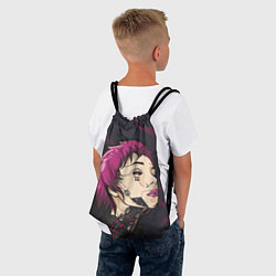 Рюкзак-мешок Голова девушки-кибера, цвет: 3D-принт — фото 2