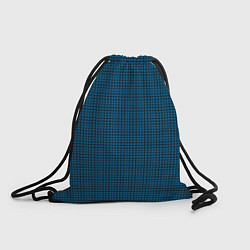 Рюкзак-мешок Темно синий клетчатый узор, цвет: 3D-принт