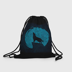 Рюкзак-мешок Силуэт волка, цвет: 3D-принт