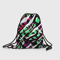 Рюкзак-мешок Разноцветная Зебра, цвет: 3D-принт