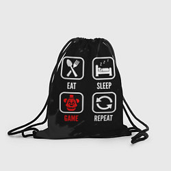 Рюкзак-мешок Eat, sleep, FNAF, repeat, цвет: 3D-принт