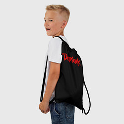 Рюкзак-мешок Берсерк Красная Надпись Аниме, цвет: 3D-принт — фото 2