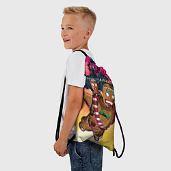 Рюкзак-мешок Летние пряничные человечки, цвет: 3D-принт — фото 2