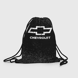 Рюкзак-мешок Chevrolet с потертостями на темном фоне, цвет: 3D-принт
