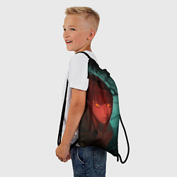 Рюкзак-мешок Макима на фоне цепей- Человек-бензопила, цвет: 3D-принт — фото 2