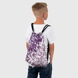 Рюкзак-мешок Фиолетовые мандалы, цвет: 3D-принт — фото 2