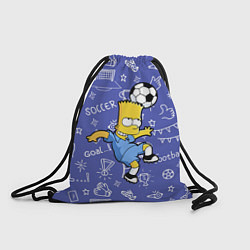Рюкзак-мешок Барт Симпсон бьёт футбольный мяч головой, цвет: 3D-принт