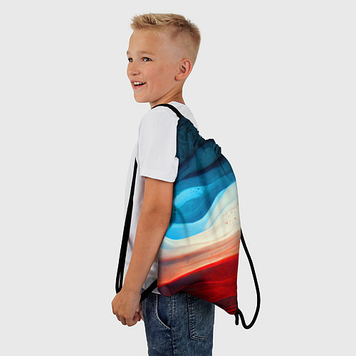 Мешок для обуви Неоновые яркие волны / 3D-принт – фото 3