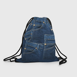 Рюкзак-мешок Джинсовка jeans, цвет: 3D-принт