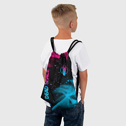 Рюкзак-мешок Dead Space - neon gradient: символ и надпись верти, цвет: 3D-принт — фото 2