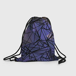 Рюкзак-мешок Blue with black stripes pattern, цвет: 3D-принт