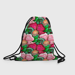 Рюкзак-мешок Калейдоскоп из листьев, цвет: 3D-принт