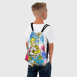 Рюкзак-мешок Гомер Симпсон - Just do it, цвет: 3D-принт — фото 2