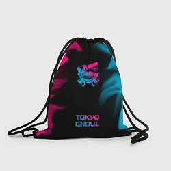 Рюкзак-мешок Tokyo Ghoul - neon gradient: символ, надпись, цвет: 3D-принт