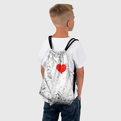 Рюкзак-мешок Сердце карандашом, цвет: 3D-принт — фото 2