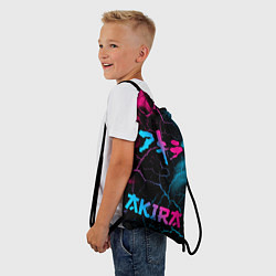 Рюкзак-мешок Akira - neon gradient: символ, надпись, цвет: 3D-принт — фото 2