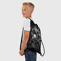 Рюкзак-мешок Череп Демона - рисунок карандашом, цвет: 3D-принт — фото 2