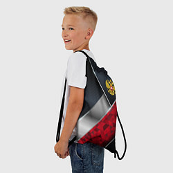 Рюкзак-мешок Red & black Russia, цвет: 3D-принт — фото 2