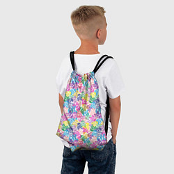Рюкзак-мешок Череп и сердца, цвет: 3D-принт — фото 2