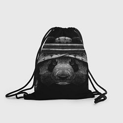 Рюкзак-мешок Панда и куфия - рисунок карандашом, цвет: 3D-принт