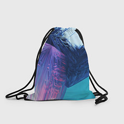 Рюкзак-мешок Абстрактные ледяные кубы - Розовый и синий, цвет: 3D-принт