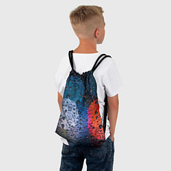 Рюкзак-мешок Разноцветные огни сквозь дождевое стекло, цвет: 3D-принт — фото 2