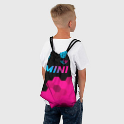 Рюкзак-мешок Mini - neon gradient: символ сверху, цвет: 3D-принт — фото 2