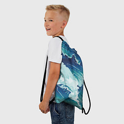 Рюкзак-мешок Несущиеся морские волны, цвет: 3D-принт — фото 2