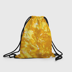 Рюкзак-мешок Золотые листья на ветках, цвет: 3D-принт