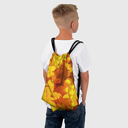Рюкзак-мешок Осенние золотые листья, цвет: 3D-принт — фото 2