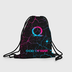 Рюкзак-мешок God of War - neon gradient: символ, надпись, цвет: 3D-принт