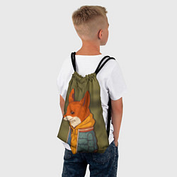 Рюкзак-мешок Хитрый лис в куртке, цвет: 3D-принт — фото 2