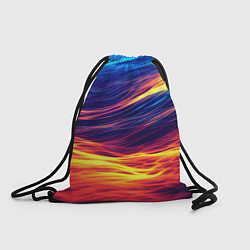 Рюкзак-мешок Волны неон, цвет: 3D-принт