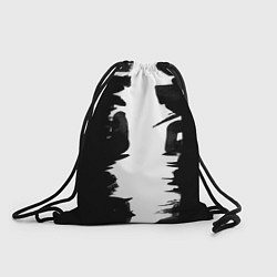 Рюкзак-мешок Рваная белая полоса, цвет: 3D-принт