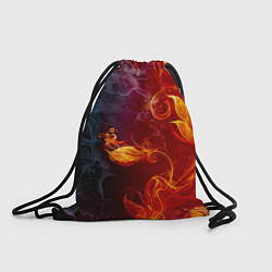 Рюкзак-мешок Огненный цветок с дымом, цвет: 3D-принт