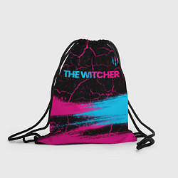 Рюкзак-мешок The Witcher - neon gradient: символ сверху, цвет: 3D-принт