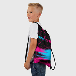 Рюкзак-мешок The Witcher - neon gradient: символ сверху, цвет: 3D-принт — фото 2