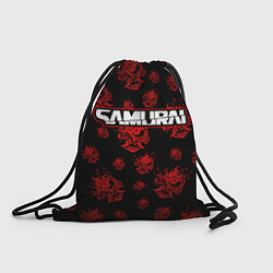 Рюкзак-мешок Samurai - Красный паттерн - Cyberpunk, цвет: 3D-принт