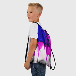 Рюкзак-мешок Акварельные потеки, цвет: 3D-принт — фото 2