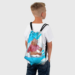 Рюкзак-мешок Медведь и зайцы, цвет: 3D-принт — фото 2