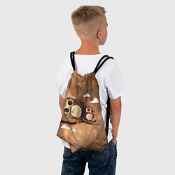 Рюкзак-мешок Сова и совёнок на суку, цвет: 3D-принт — фото 2