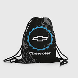 Рюкзак-мешок Chevrolet в стиле Top Gear со следами шин на фоне, цвет: 3D-принт