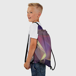 Рюкзак-мешок Абстрактные объёмные волны бархата, цвет: 3D-принт — фото 2